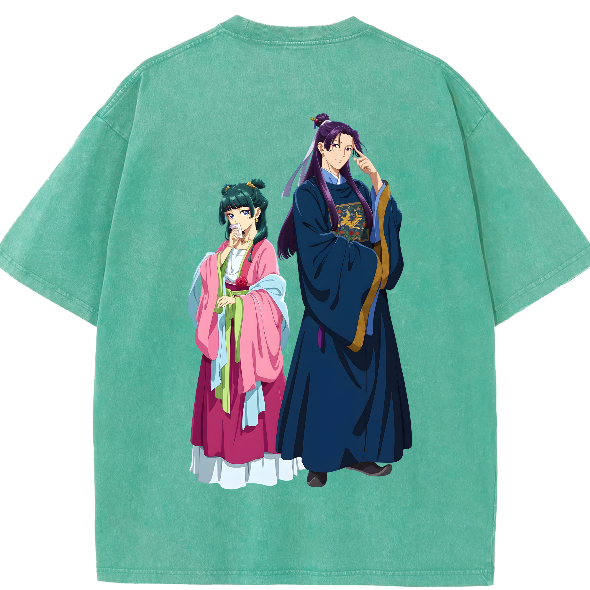 （画像用） 薬屋のひとりごと The Apothecary Diaries 綿100% ヴィンテージ風 半袖Tシャツ（背面プリント）